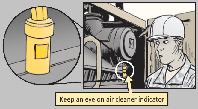 Keep an eye on air cleaner indicator